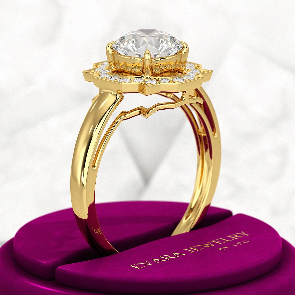 1.50 Carat Round Cut Art Deco Engagement Ring - Image 5