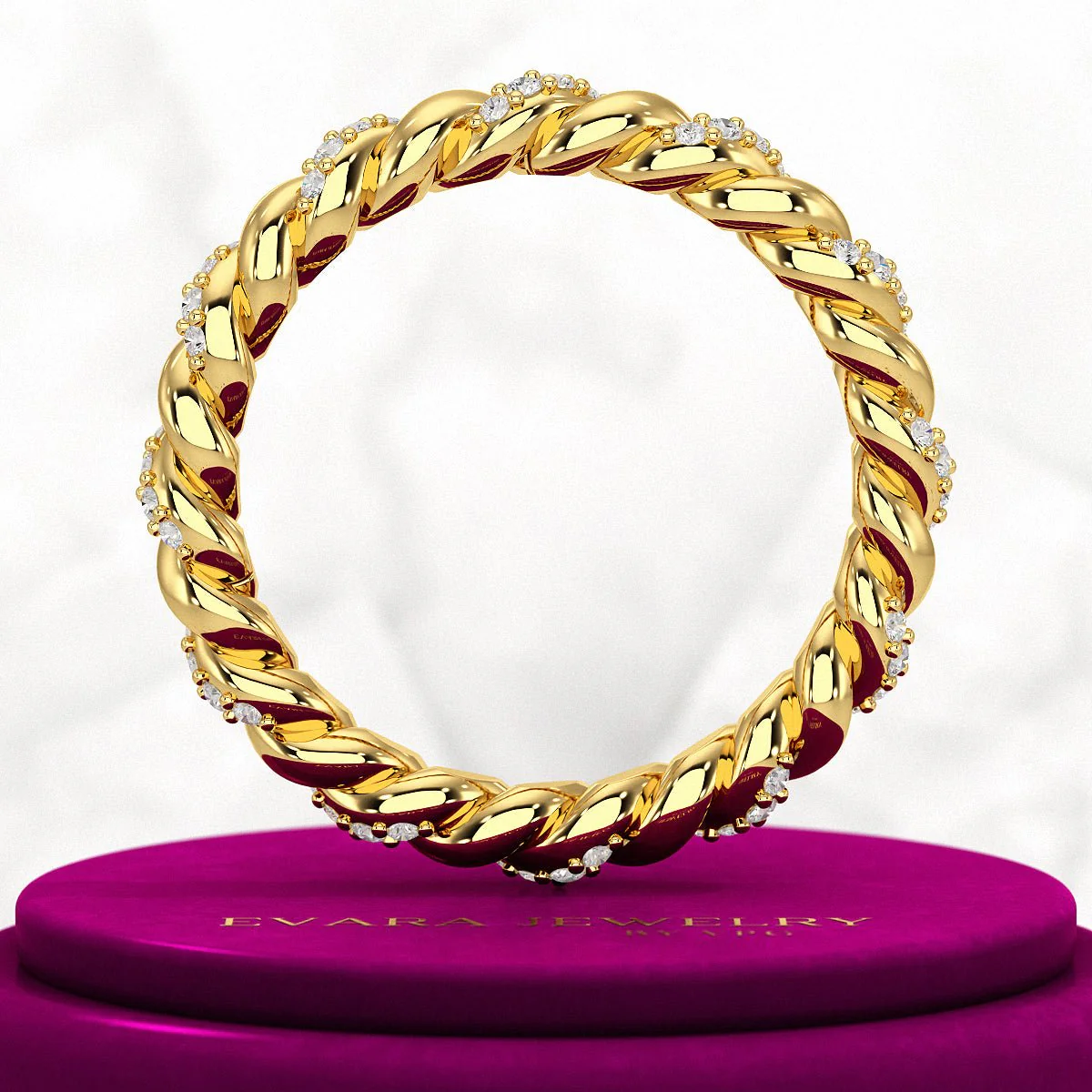 Diamond Stacking Band Ring with Brilliant Cut Round Lab Grown Diamonds - Image 5